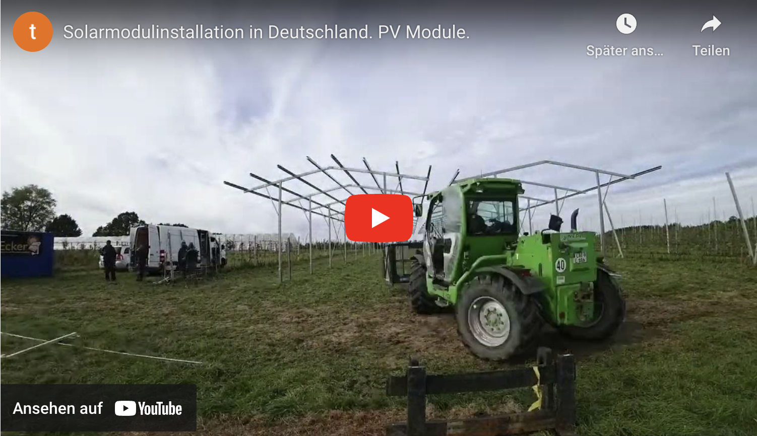 Solarmodulinstallation in Deutschland